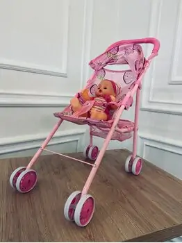 BABY Doll With Stroller თოჯინა სასეირნო ეტლით და აქსესუარებით, 2 image