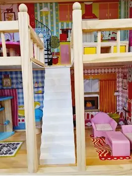 Moni Toys 4109 Wooden doll house Emily საბავშვო ხის სათამაშო თოჯინის სახლი, 13 image
