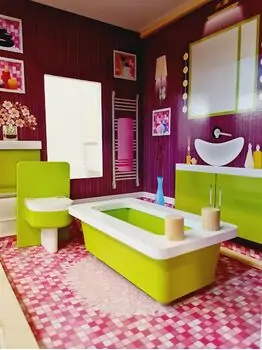 Moni Toys 4118 Wooden doll house Isabella საბავშვო ხის სათამაშო თოჯინის სახლი, 14 image