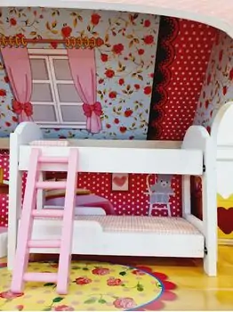 Moni Toys 4109 Wooden doll house Emily საბავშვო ხის სათამაშო თოჯინის სახლი, 6 image