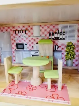 Moni Toys 4110 Wooden doll house Mila საბავშვო ხის სათამაშო თოჯინის სახლი, 11 image