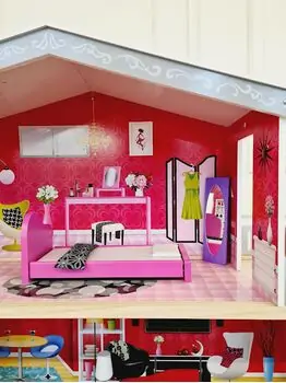 Moni Toys 4118 Wooden doll house Isabella საბავშვო ხის სათამაშო თოჯინის სახლი, 4 image