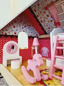 Moni Toys 4109 Wooden doll house Emily საბავშვო ხის სათამაშო თოჯინის სახლი, 7 image