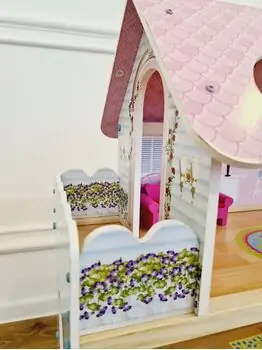 Moni Toys 4110 Wooden doll house Mila საბავშვო ხის სათამაშო თოჯინის სახლი, 15 image