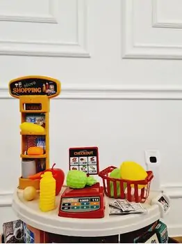 Supermarket with toy cash საბავშვო ფუნქციური დახლი-მაღაზია, 13 image