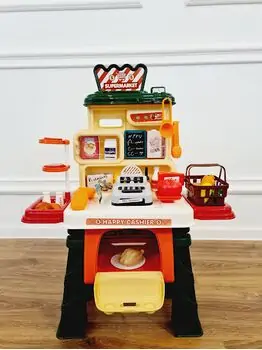 COLORFUL HAPPY SHOPPING SUPERMARKET საბავშვო ფუნქციური დახლ-მაღაზია