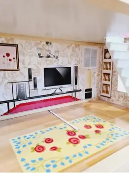 Moni Toys 4110 Wooden doll house Mila საბავშვო ხის სათამაშო თოჯინის სახლი, 22 image