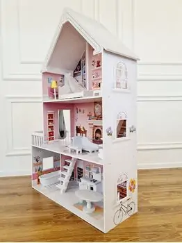 Moni Toys 4127 Wooden doll house Cinderella საბავშვო ხის სათამაშო თოჯინის სახლი, 13 image