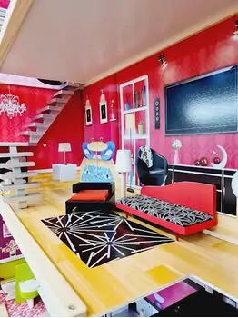 Moni Toys 4118 Wooden doll house Isabella საბავშვო ხის სათამაშო თოჯინის სახლი, 12 image