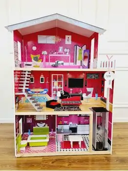 Moni Toys 4118 Wooden doll house Isabella საბავშვო ხის სათამაშო თოჯინის სახლი, 2 image