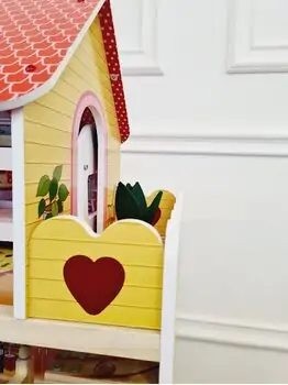 Moni Toys 4109 Wooden doll house Emily საბავშვო ხის სათამაშო თოჯინის სახლი, 4 image