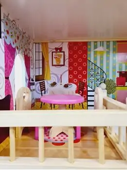 Moni Toys 4109 Wooden doll house Emily საბავშვო ხის სათამაშო თოჯინის სახლი, 8 image