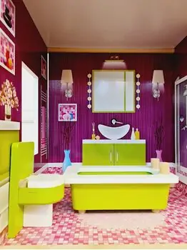Moni Toys 4118 Wooden doll house Isabella საბავშვო ხის სათამაშო თოჯინის სახლი, 15 image