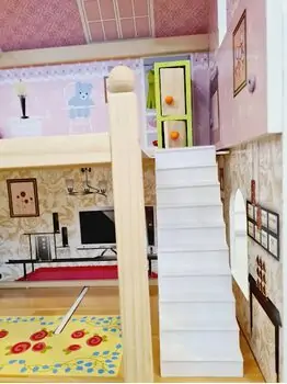 Moni Toys 4110 Wooden doll house Mila საბავშვო ხის სათამაშო თოჯინის სახლი, 20 image