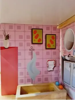 Moni Toys 4110 Wooden doll house Mila საბავშვო ხის სათამაშო თოჯინის სახლი, 26 image