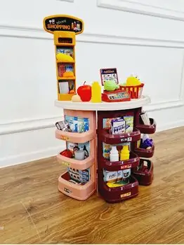 Supermarket with toy cash საბავშვო ფუნქციური დახლი-მაღაზია, 14 image