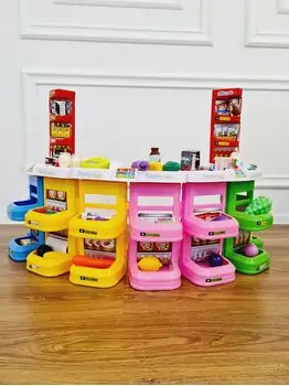 Supermarket Toy with Light Music საბავშვო ფუნქციური დახლი-მაღაზია, 7 image