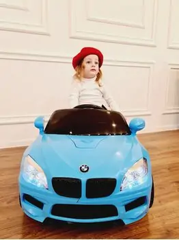 BMW 328 Blue - ელექტრო მანქანა ტყავის სავარძლით, 3 image