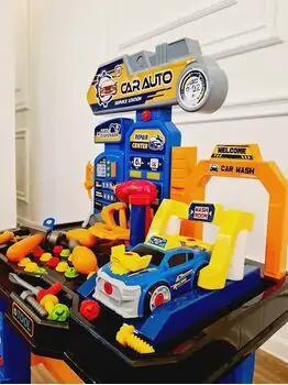 სათამაშო მანქანის შესაკეთებელი ფარეხი- Car Auto Service Station, 3 image
