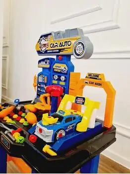 სათამაშო მანქანის შესაკეთებელი ფარეხი- Car Auto Service Station, 9 image
