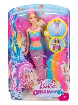 BARBIE Dreamtopia Rainbow Mermaid MTL-DHC40 ქალთევზა მანათობელი კუდით, 6 image