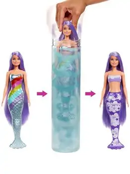 Barbie Color Reveal Rainbow Mermaid  HCC46 ქალთევზა თოჯინა ფერის ტრანსფორმაციით, 3 image