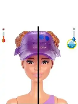 Barbie Color Reveal Doll Sand & Sun Series Marble Pink Color MTL-GWC57 თოჯინა ფერის ტრანსფორმაციით, 6 image