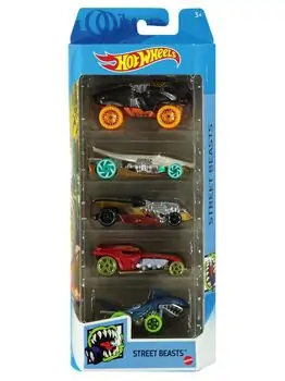 HOT WHEELS STREET BEASTS საბავშვო სათამაშო მანქანების კომპქლექტი