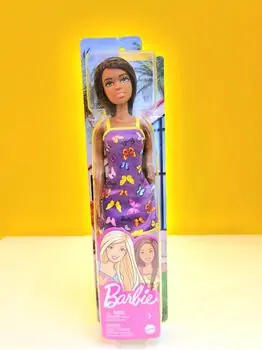 Barbie Stylish doll with purple dress HBV07 თოჯინა იასამნისფერი კაბით, 6 image