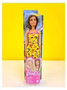 Barbie Stylish doll with yellow dress HBV08 თოჯინა ყვითელი კაბით, 6 image