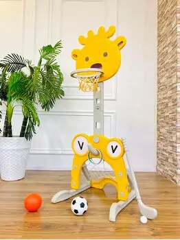3 IN 1 BASKETBALL STAND WITH FOOTBALL & HOCKY DOOR სათამაშო კალათბურთის ფარი ფეხბურთის და ჰოკეის კართან ერთად