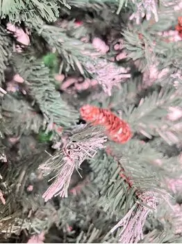 Christmas Tree With Pine Cones And Snow-Covered Branches საახალწლო ნაძვის ხე გირჩით და დათოვლილი ბოლოებით 210 სმ (OT011), 12 image