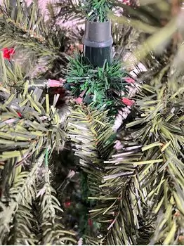 Christmas Tree With Pine Cones And Berries საახალწლო ნაძვის ხე შერეული სილიკონის წიწვვებით გირჩით და კენკრით 210 სმ (OT012), 7 image