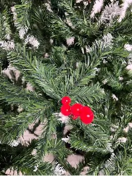 Christmas Tree With Berries საახალწლო ნაძვის ხე დათოვლილი ბოლოებით და კენკრით 180 სმ (OT733), 4 image