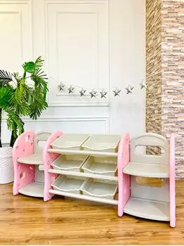 TOY SHELF UN-SJ36 PINK სათამაშოების შესანახი ყუთი