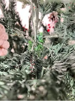 Christmas Tree With Pine Cones And Berries საახალწლო ნაძვის ხე შერეული სილიკონის წიწვებით, გირჩით და კენკრით 180 სმ (OT001), 7 image