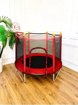 METAL & PLASTIC TRAMPOLINE 140cm Red - ბატუტი, 5 image