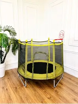 METAL &PLASTIC TRAMPOLINE 140cm Yellow -  ბატუტი, 3 image