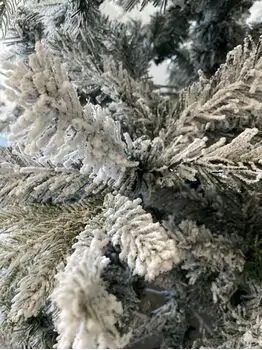 Snow-Covered Christmas Tree With Canadian and Scandinavian Branches დათოვლილი საახალწლო ნაძვის ხე კანადური და სკანდინავიური წიწვებით 210 სმ (OT2015), 7 image