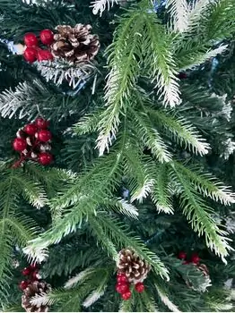 Christmas Tree With Pine Cones And Berries საახალწლო ნაძვის ხე შერეული სილიკონის წიწვებით გირჩით და კენკრით 240 სმ (OT2018), 6 image