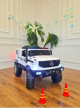 Mercedes-Benz Unimog Jeep White - საბავშვო ელექტრო მანქანა