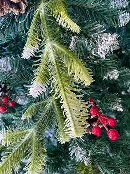 Christmas Tree With Pine Cones And Berries საახალწლო ნაძვის ხე შერეული სილიკონის წიწვებით გირჩით და კენკრით 280 სმ (OT2006), 14 image
