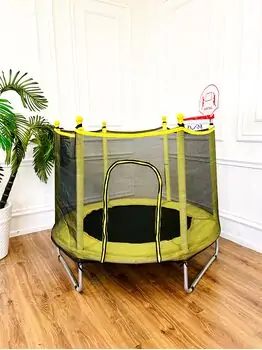 METAL &PLASTIC TRAMPOLINE 140cm Yellow -  ბატუტი, 2 image