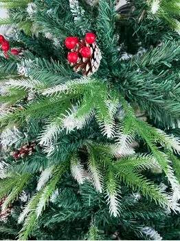 Christmas Tree With Pines Cones And Berries  საახალწლო ნაძვის ხე სილიკონის დათოვლილი ბოლოებით, გირჩით და კენკრით 210 სმ (OT2017), 5 image
