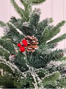 Christmas Tree With Pine Cones And Berries საახალწლო ნაძვის ხე შერეული სილიკონის წიწვებით, გირჩით და კენკრით 180 სმ (OT001), 13 image