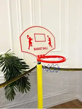 METAL &PLASTIC TRAMPOLINE 140cm Yellow -  ბატუტი, 4 image