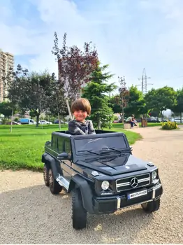 Mercedes Benz G65 Black -  ელექტრო მანქანა ტყავის სავარძლით
