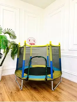 METAL &PLASTIC TRAMPOLINE 140cm Blue - ბატუტი, 2 image
