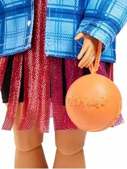 Barbie Extra Plaid Jacket Baby Blue MTL-HDJ46 ბარბის თოჯინა ძაღლით აქსესუარებით, 6 image