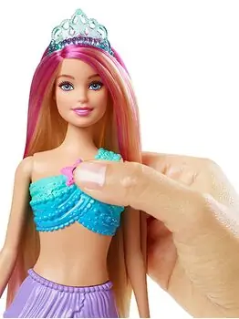Barbie Dreamtopia Sparkling Mermaid Blue MTL-HDJ36 ქალთევზა მანათობელი კუდით, 2 image